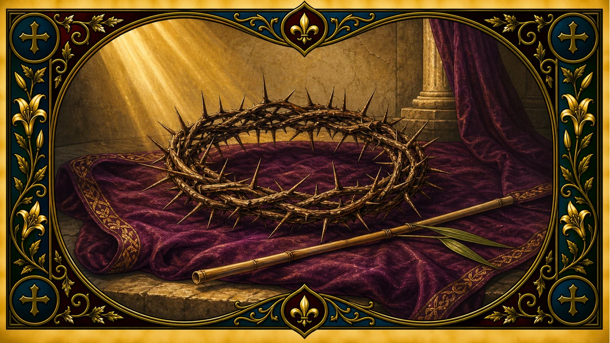 Devotional artwork for The Crowning with Thorns, a Rosary mystery.